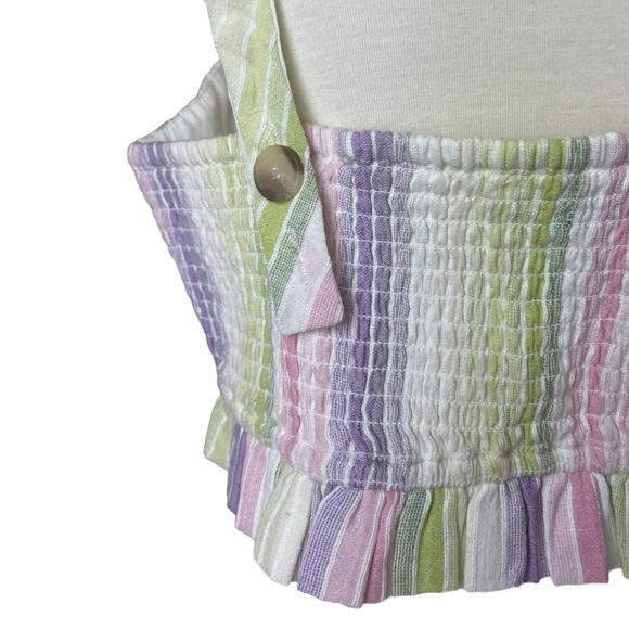 NWT Majorelle Everest Pastel Pink Purple Striped Cotton Cropped Tank - Size XL - Picture 5 of 14